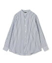 トゥモローランド 【SALE／30%OFF】TOMORROWLAND MEN コットンタイプライター ストライプ バンドカラーシャツ トゥモローランド トップス シャツ・ブラウス【送料無料】