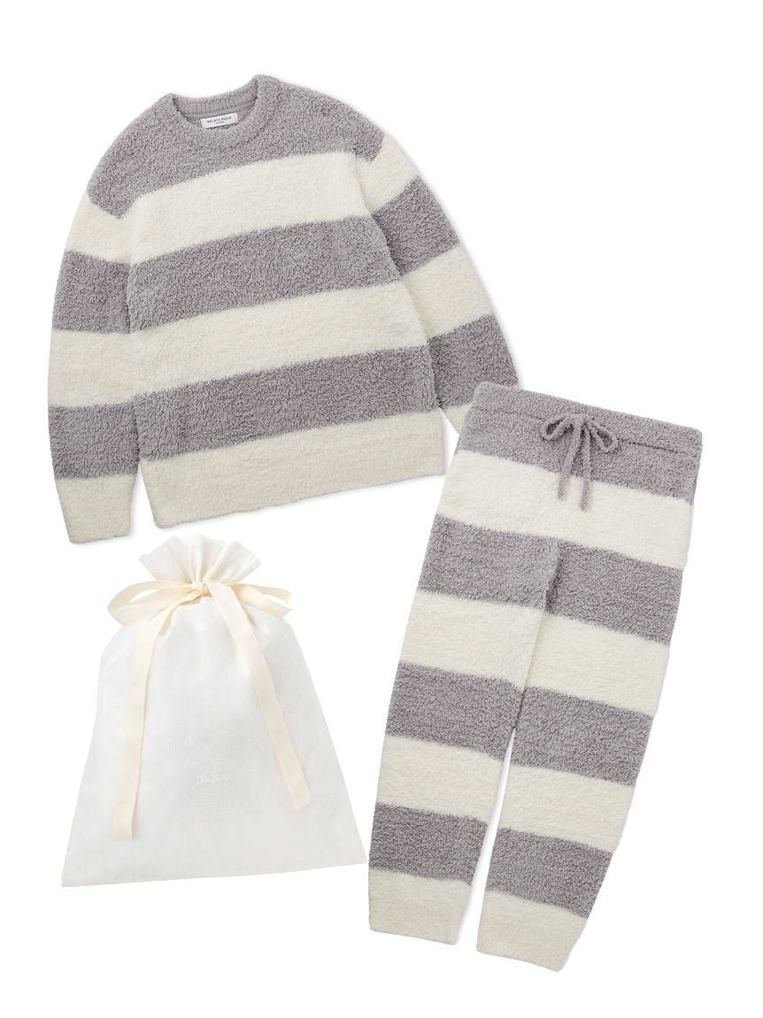【SALE／30%OFF】gelato pique 【ラッピング済み】【HOMME】ジェラート2ボーダープルオーバー&ロングパンツSET ジェラートピケ トップス スウェット・トレーナー ネイビー イエロー グレー【送料無料】のサムネイル