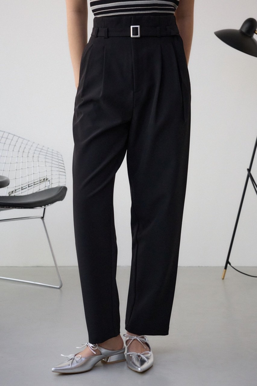 【SALE/50%OFF】AZUL BY MOUSSY ベルトタックテーパードパンツ アズールバイマウジー パンツ その他のパンツ ピンク ブラック ベージュ