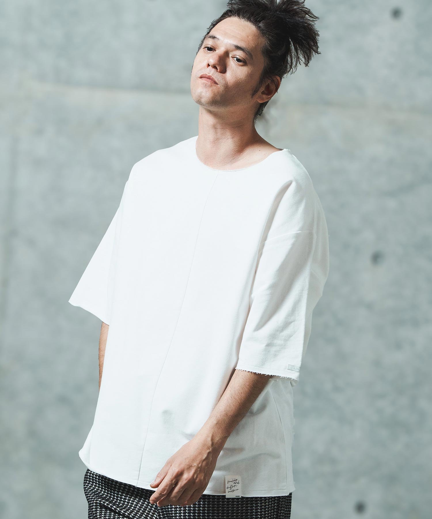 GLIMCLAP mt9694- Boxy silhouette T-shirt Tシャツ カンビオ トップス カットソー・Tシャツ ブラック ホワイト【送料無料】