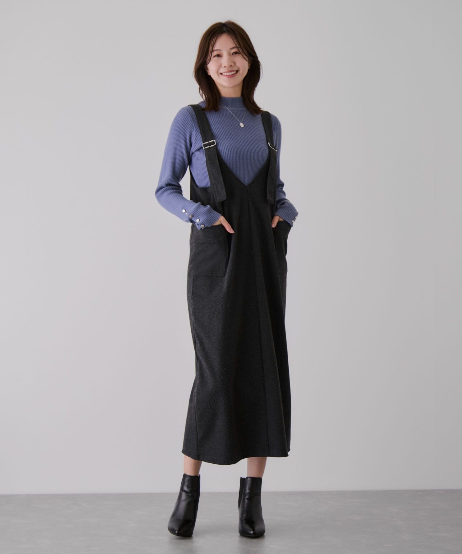 JAYRO カルゼジャンスカ ジャイロ ワンピース・ドレス ジャンパースカート グレー ブラック【送料無料】