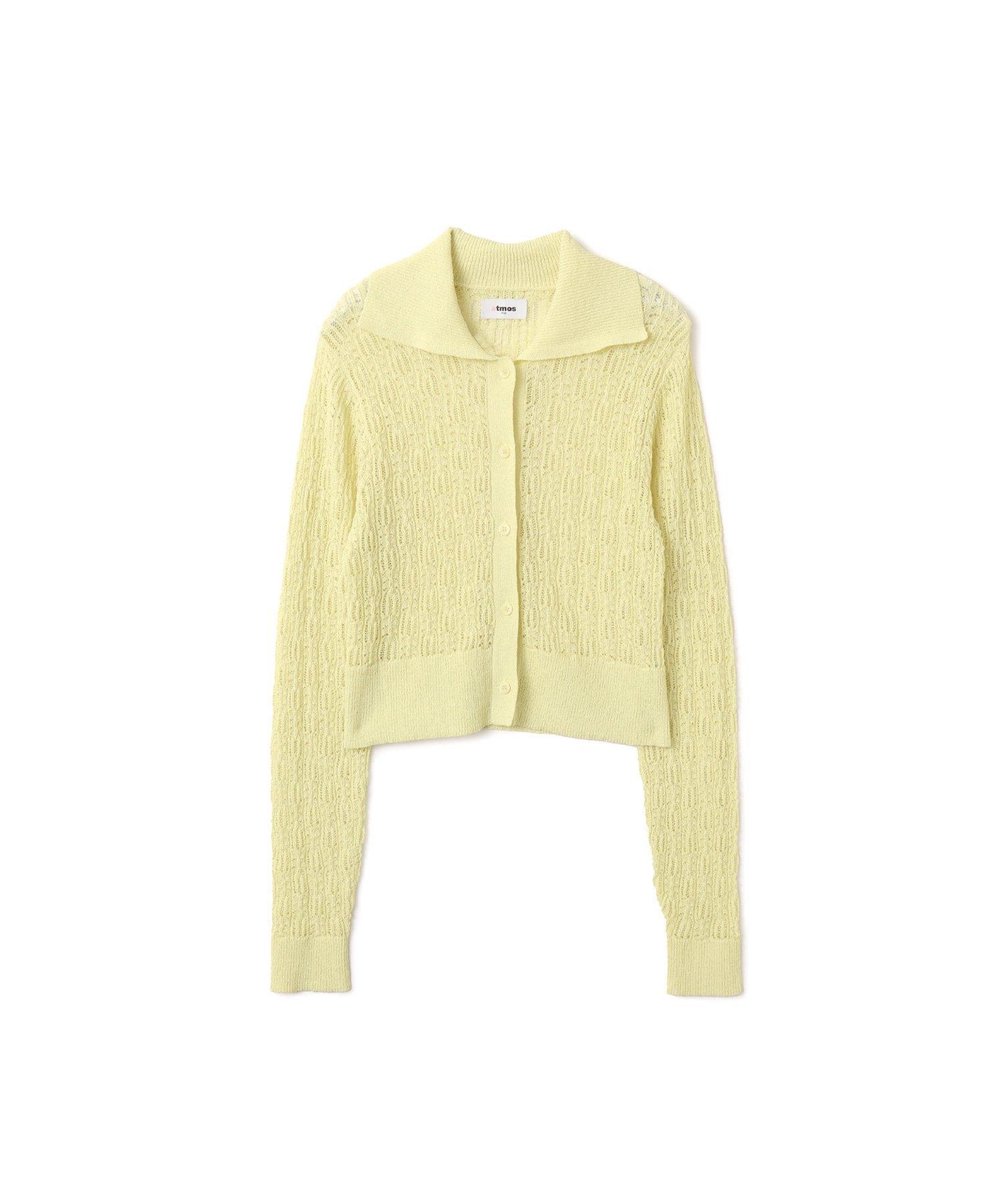 atmos pink atmos pink See-Through Knit Cardigan YELLOW アトモス トップス ニット イエロー【送料無料】
