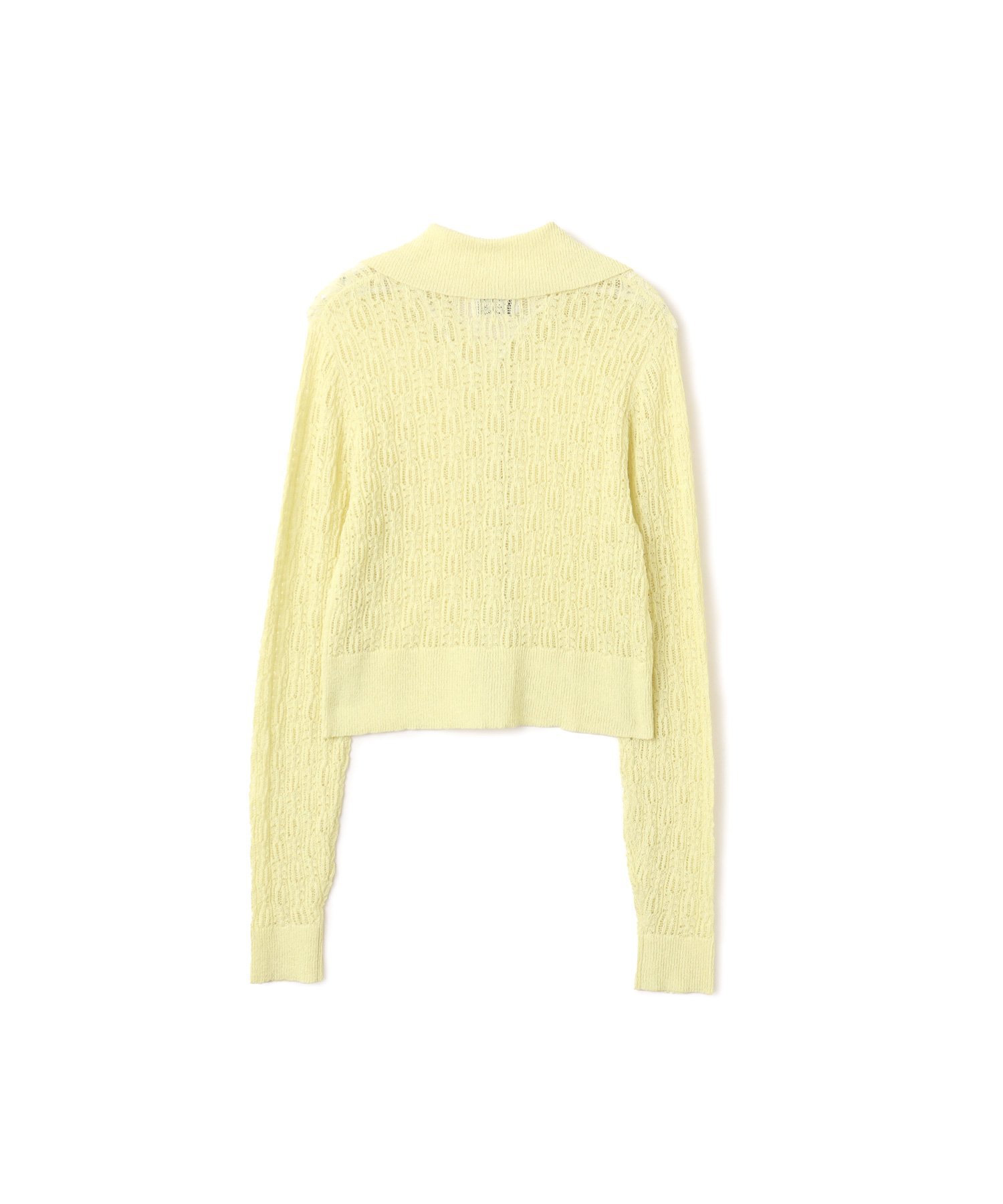 atmos pink atmos pink See-Through Knit Cardigan YELLOW アトモス トップス ニット イエロー