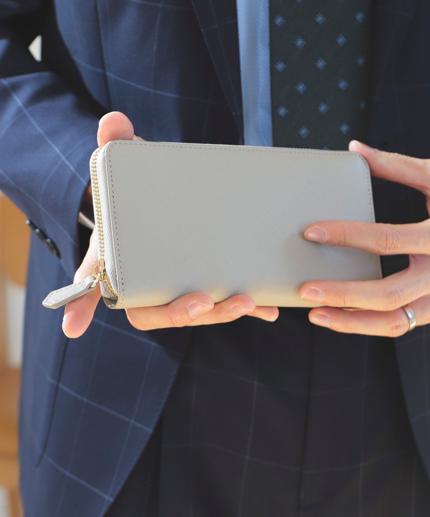 BEAMS HEART MEN サフィアーノレザー ロングウォレット ビームス ハート 財布・ポーチ・ケース 財布 ベージュ ブラック ブラウン ネイビー【送料無料】