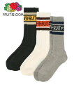 【SALE/20%OFF】FRUIT OF THE LOOM FRUIT OF THE LOOM/(W)3P C FTL 3ラインロゴ ハンドサイン 靴下・レッ...