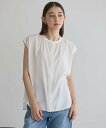 YECCA VECCA 【接触冷感】COOLバックピンタックブラウス イェッカヴェッカ トップス シャツ・ブラウス ブラック グレー ホワイト ブルー【送料無料...