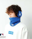 【SALE/30%OFF】GLAZOS 【大人向けサイズあり】【MLB】チームロゴキルティングネックウォーマー ナルミヤオンライン ファッション雑貨 手袋 ブラ...