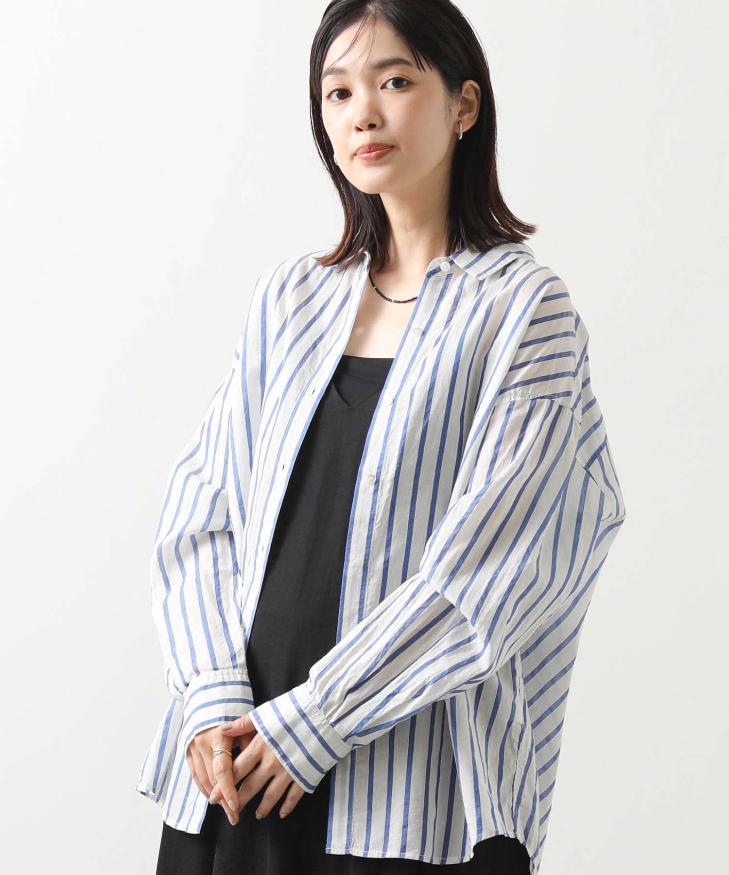 Gready Brilliant LUシアーストライプシャツ グレディブリリアン トップス シャツ・ブラウス ベージュ ..