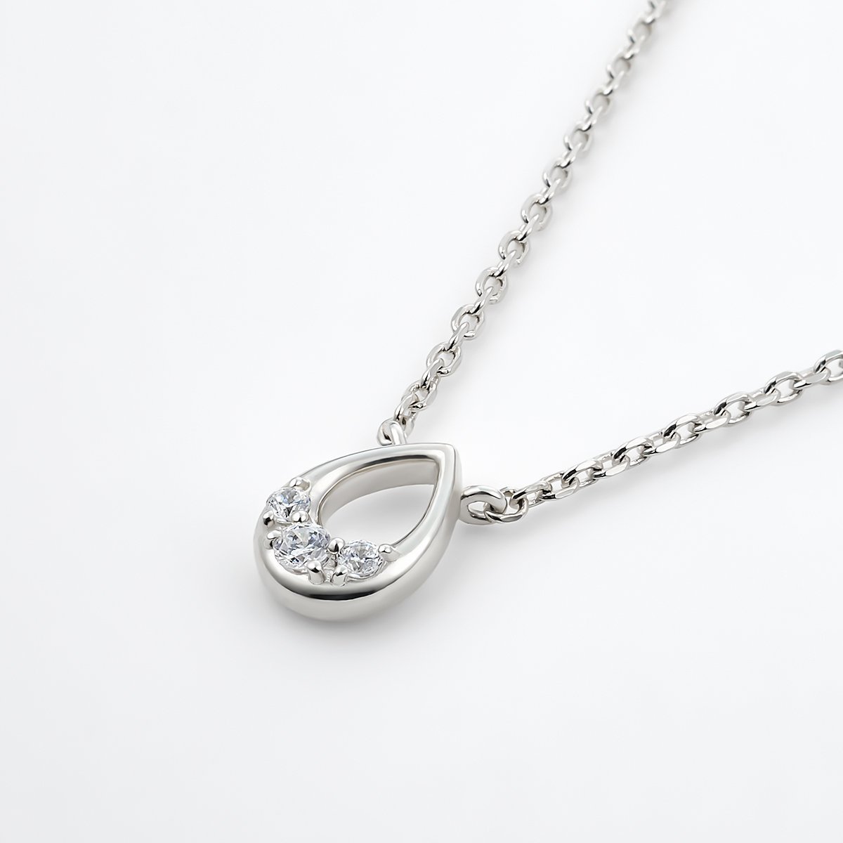 4℃ エターナルシルバー しずく ネックレス ヨンドシー アクセサリー・腕時計 ネックレス シルバー【送料無料】