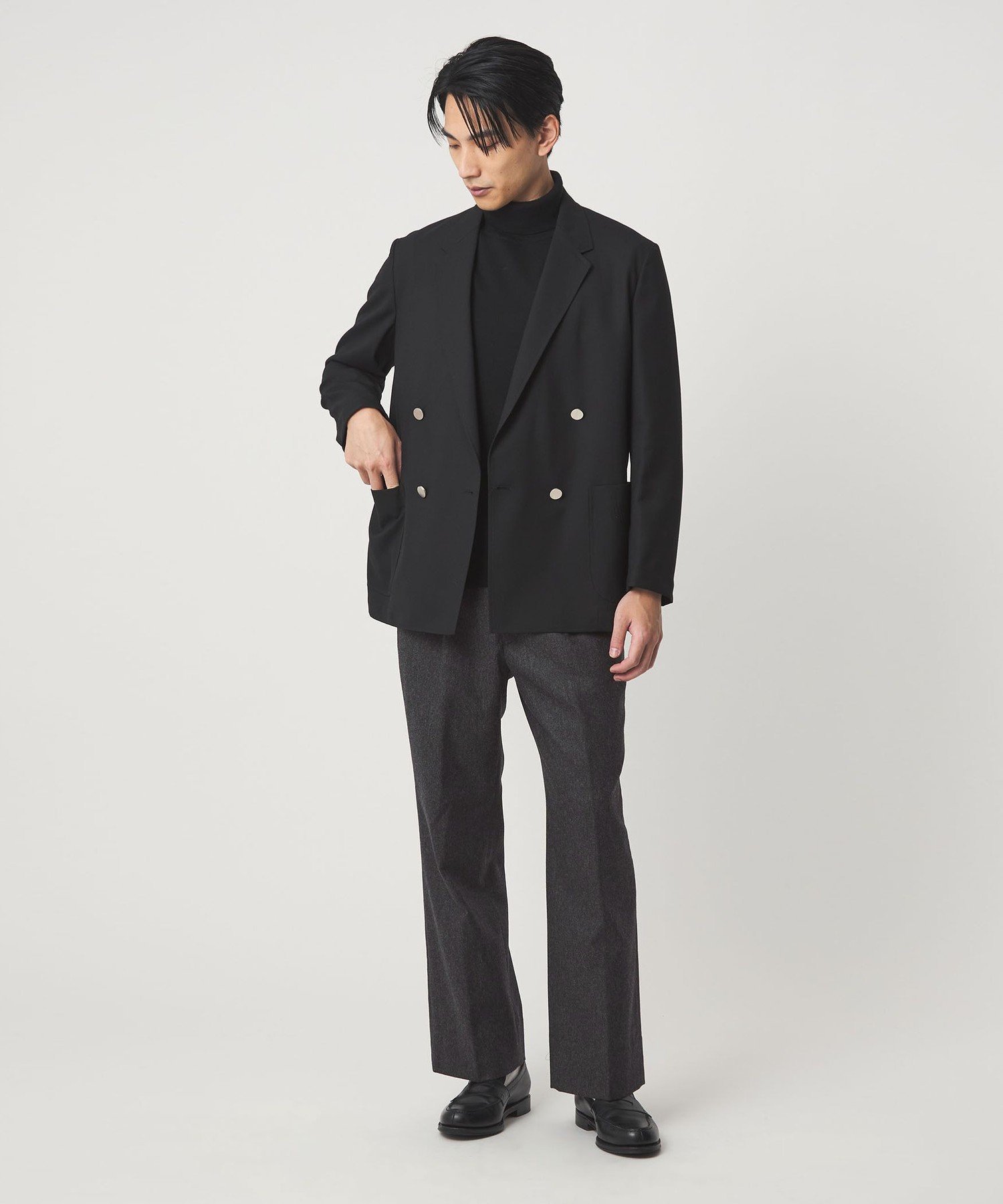 【SALE／50%OFF】UNITED ARROWS green label relaxing DC W/N 2プリーツ ワイド スラックス ユナイテッドアローズ グリーンレーベルリラクシング パンツ スラックス・ドレスパンツ グレー ブラウン【送料無料】