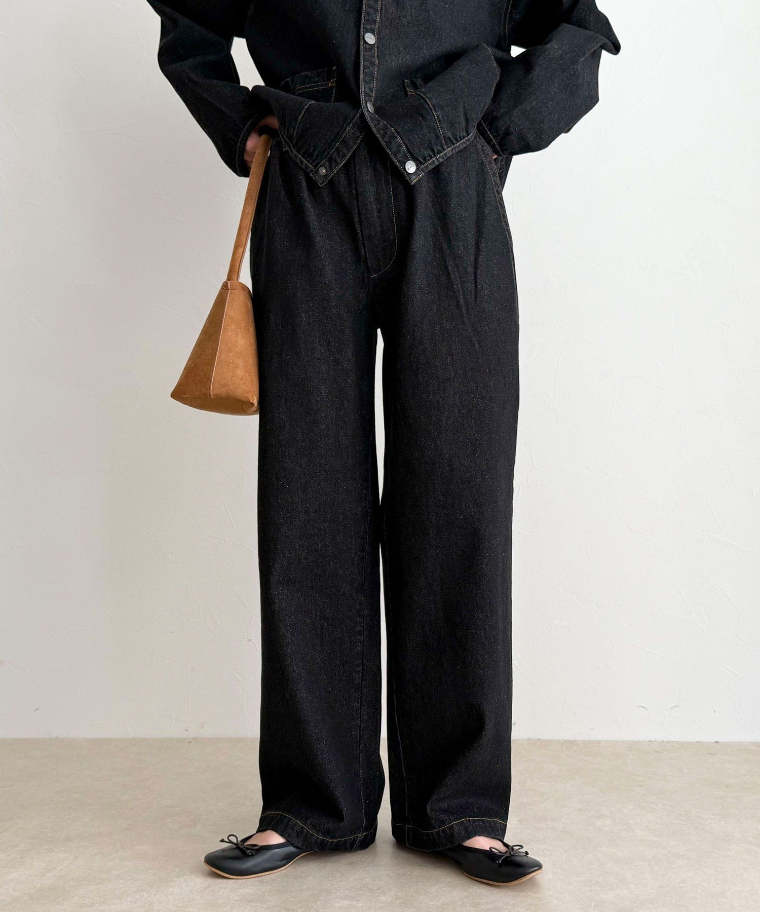 【SALE／20%OFF】fredy emue 【GEVACO/ゲバコ】デニムイージーパンツ フレディ アンド グロスター パンツ ジーンズ・デニムパンツ グレー ネイビー【送料無料】