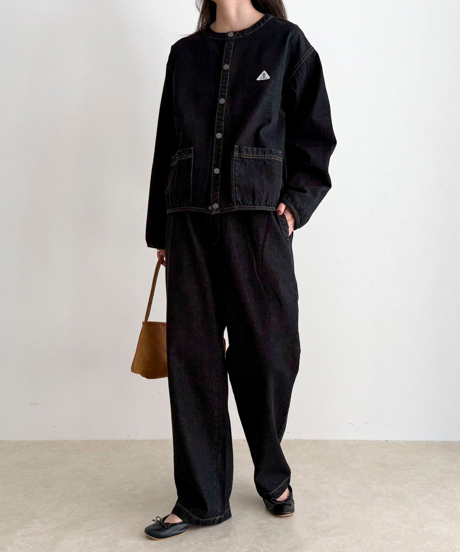 【SALE／20%OFF】fredy emue 【GEVACO/ゲバコ】デニムイージーパンツ フレディ アンド グロスター パンツ ジーンズ・デニムパンツ グレー ネイビー【送料無料】