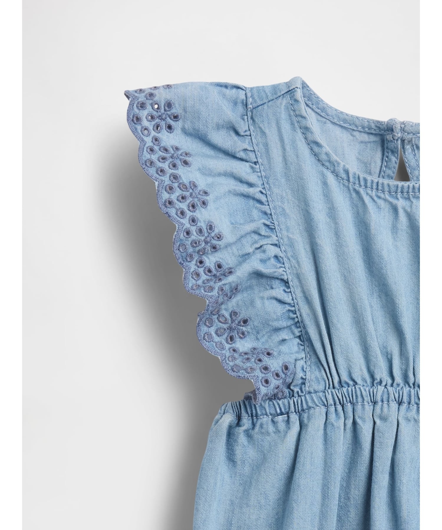 GAP (K)アイレット デニムカバーオール (ベビー) ギャップ マタニティウェア・ベビ...