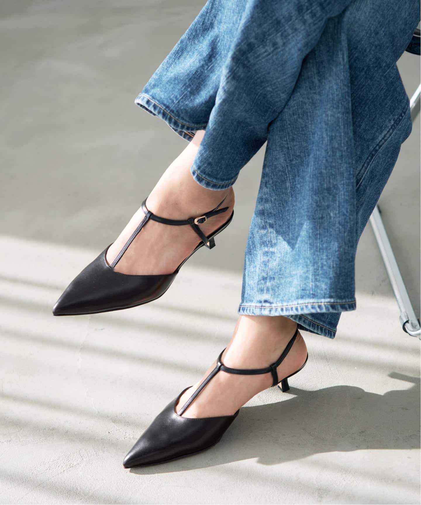 IENA IENA pointed pumps パンプス イエナ シューズ・靴 パンプス グレー ブラック【送料無料】