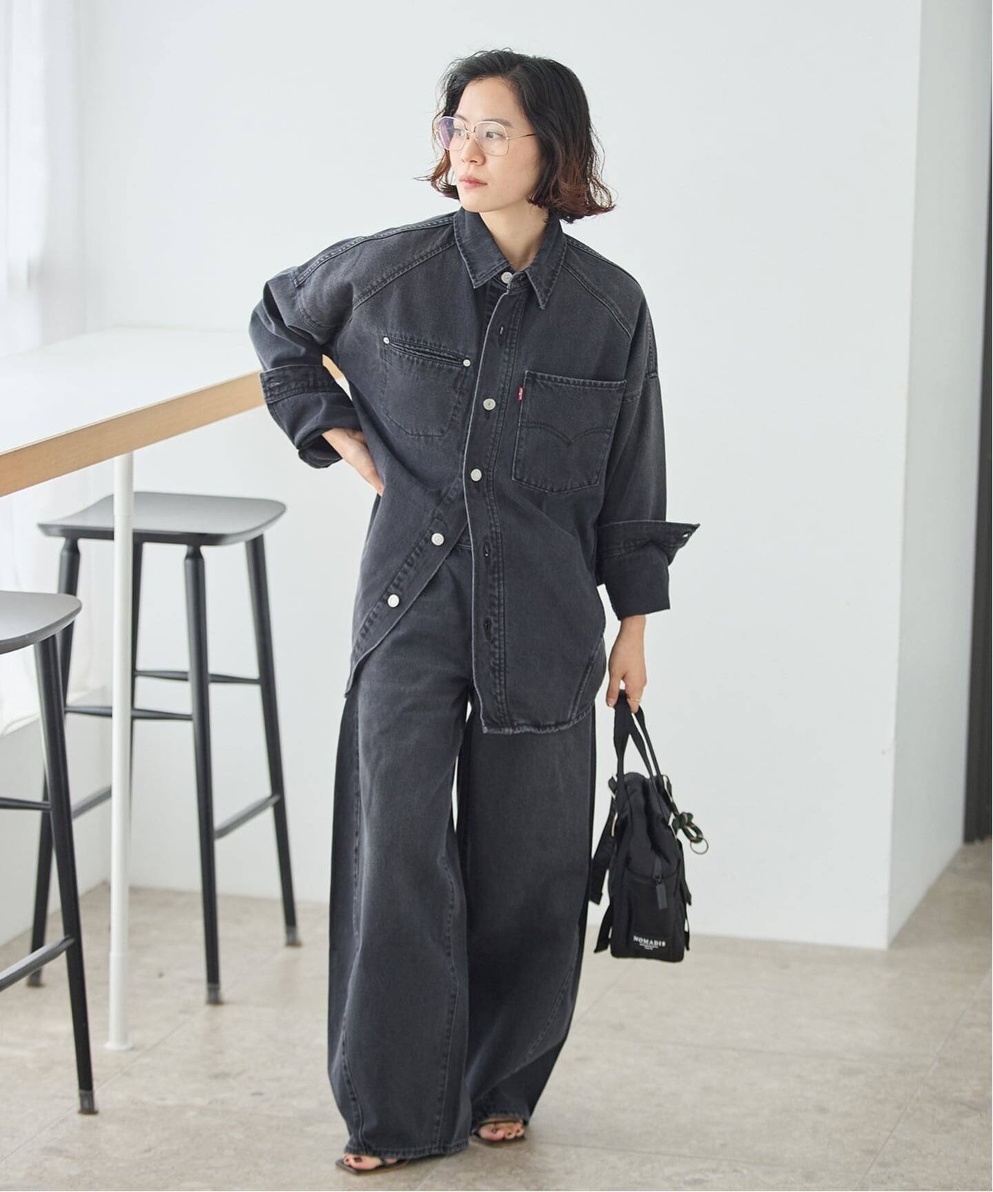 JOURNAL STANDARD 《追加 / 新色》別注【LEVI'S(R)】for JS SUPER BAGGY BARREL FULL ジャーナル スタンダード パンツ ジーンズ・デニムパンツ ブラック