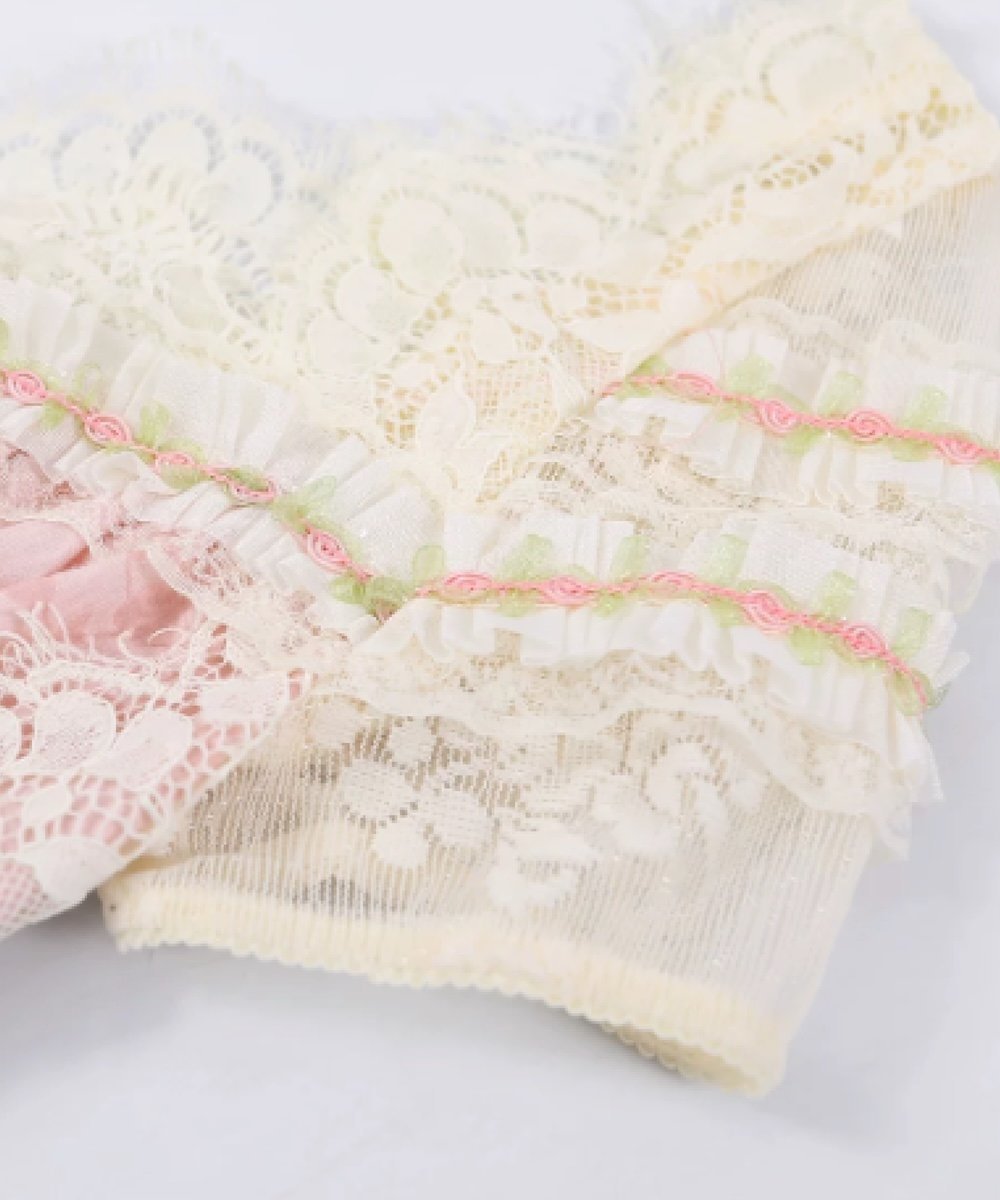 LA POMME petit Blush Romance Lace Dress ラポミ・プチ ワンピース・ドレス ワンピース ピンク