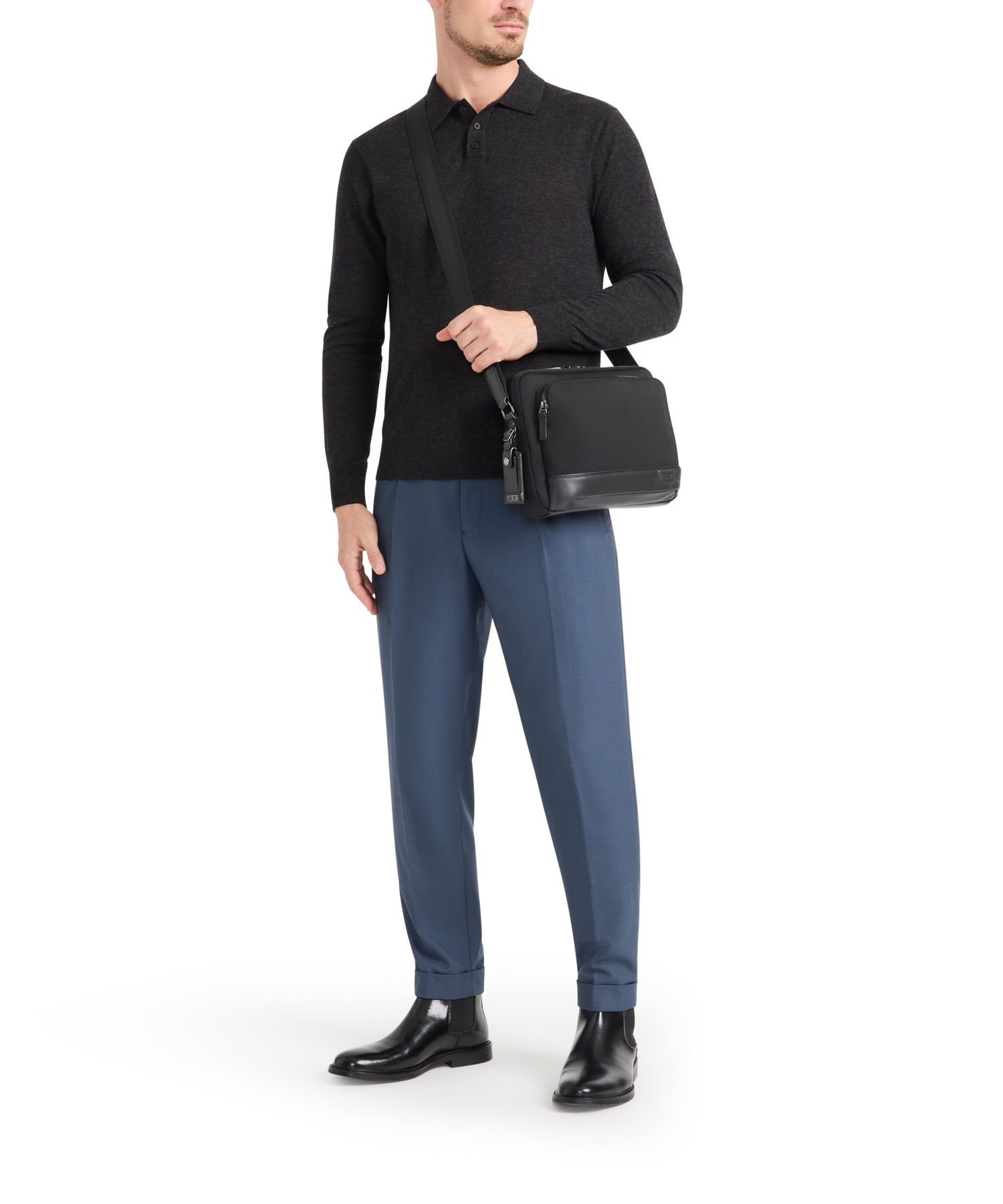 【TUMI公式店】HARRISON 「レオ」クロスボディ トゥミ バッグ ショルダーバッグ ブラック