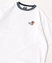 【SALE/6%OFF】トムとジェリー Tom and Jerry トムとジェリー オーバーサイズ ワンポイント刺繍 リンガー リブライン バックプリント Tシャツ レディース メンズ マルカワ トップス カットソー・Tシャツ ブラック ホワイト イエロー