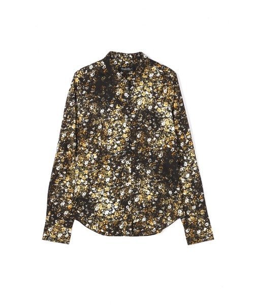 TORNADO MART 【LADIES'】TORNADO MART∴小花ストレッチ プリントシャツ トルネードマート トップス その他のトップス イエロー【送...