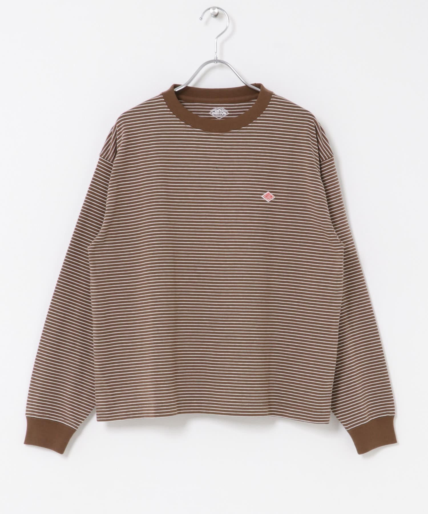 DANTON LONGSLEEVETSHIRTS アーバンリサーチドアーズ トップス カットソー・Tシャツ ブラウン ブラック