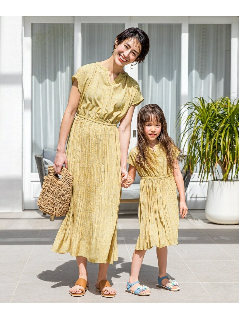 【SALE／50%OFF】any FAM 【定番人気】フラワープリント ワンピース エニィファム ワンピース・ドレス その他のワンピース・ドレス イエロー ホワイト グリーン ネイビーのサムネイル