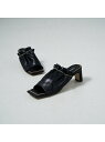【SALE/60%OFF】Au BANNISTER 【LAROUTE】スクエアトゥ ドレープミュール オゥ・バニスター シューズ・靴 サンダル グレー イエロー...