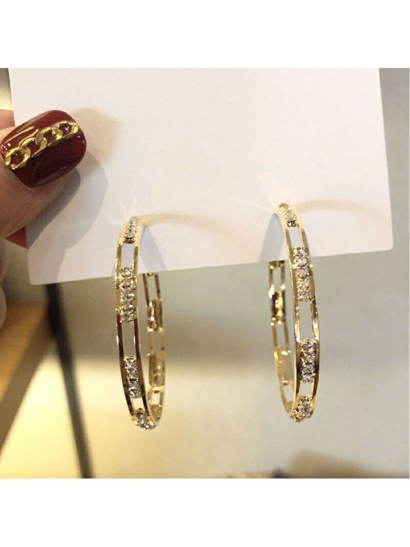 【SALE／30%OFF】Aimoon キラキラピアスサークル人気アクセサリー ミニミニストア アクセサリー・腕時計 ピアス ゴールド