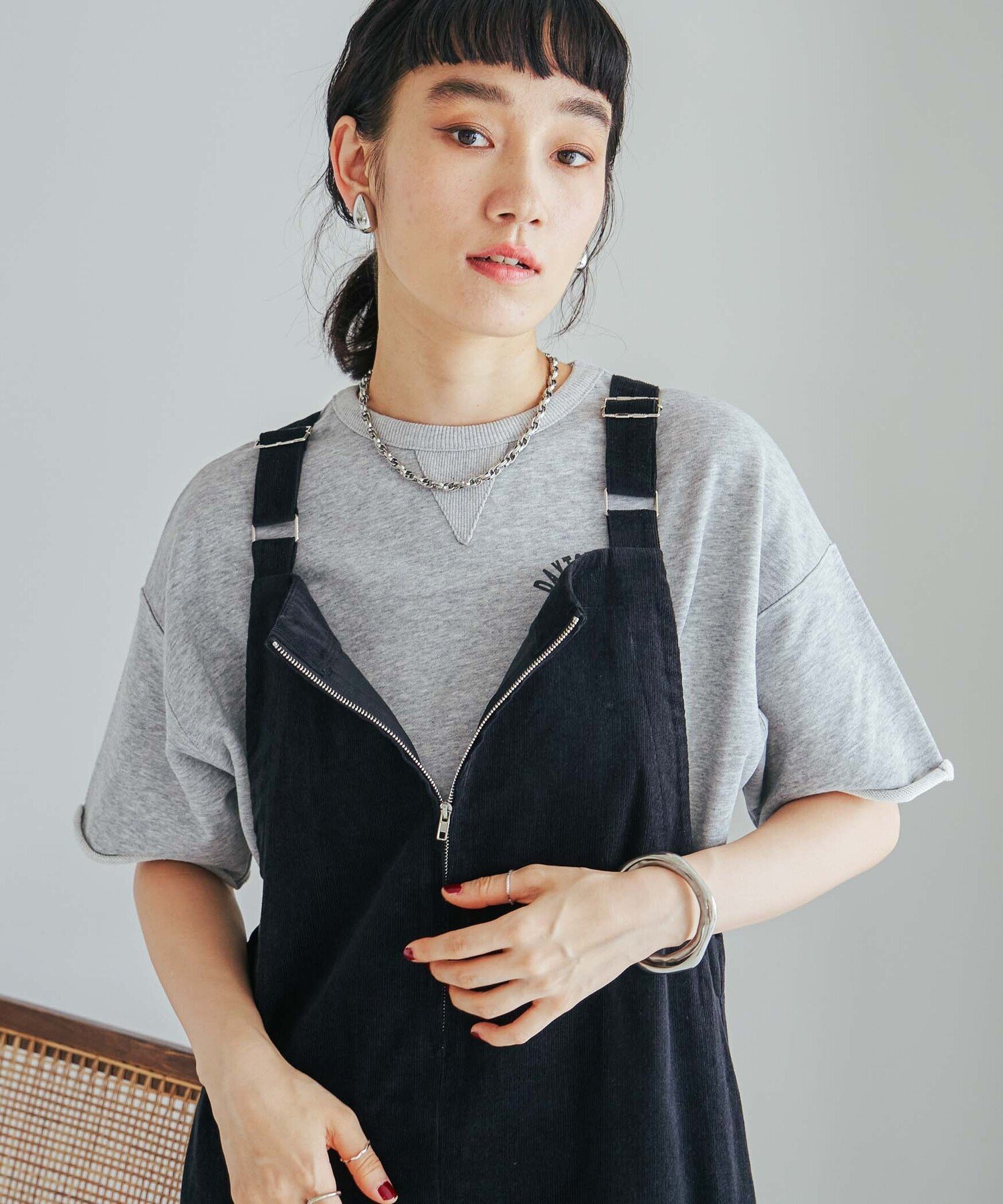 Basic Sweat Tee ドゥアルシーヴ トップス カットソー・Tシャツ ピンク グレー ベージュ