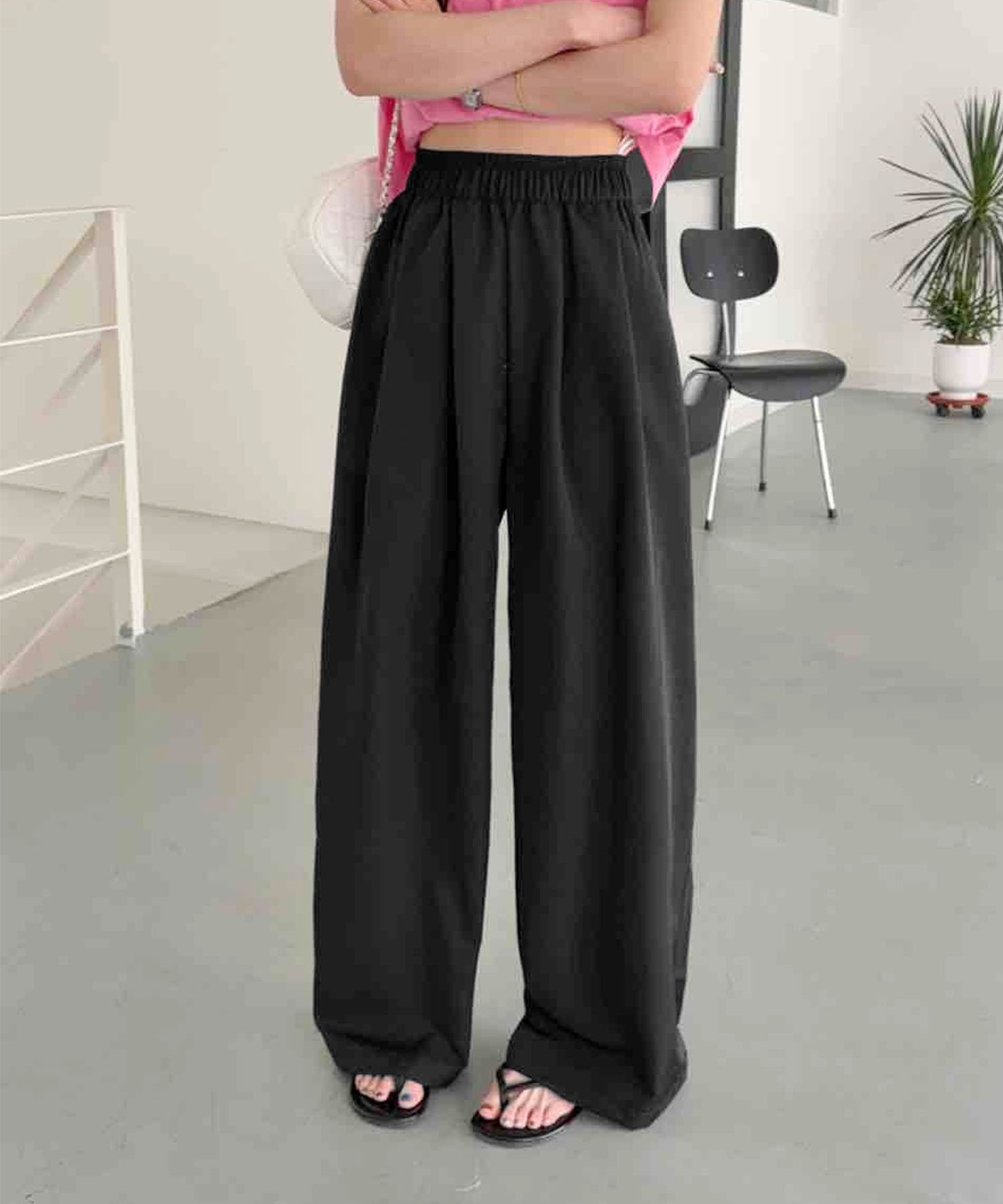 BANICO/エアリールーズタックパンツ アイモハ パンツ スラックス・ドレスパンツ ベージュ イエロー ブルー ホワイト ブラック