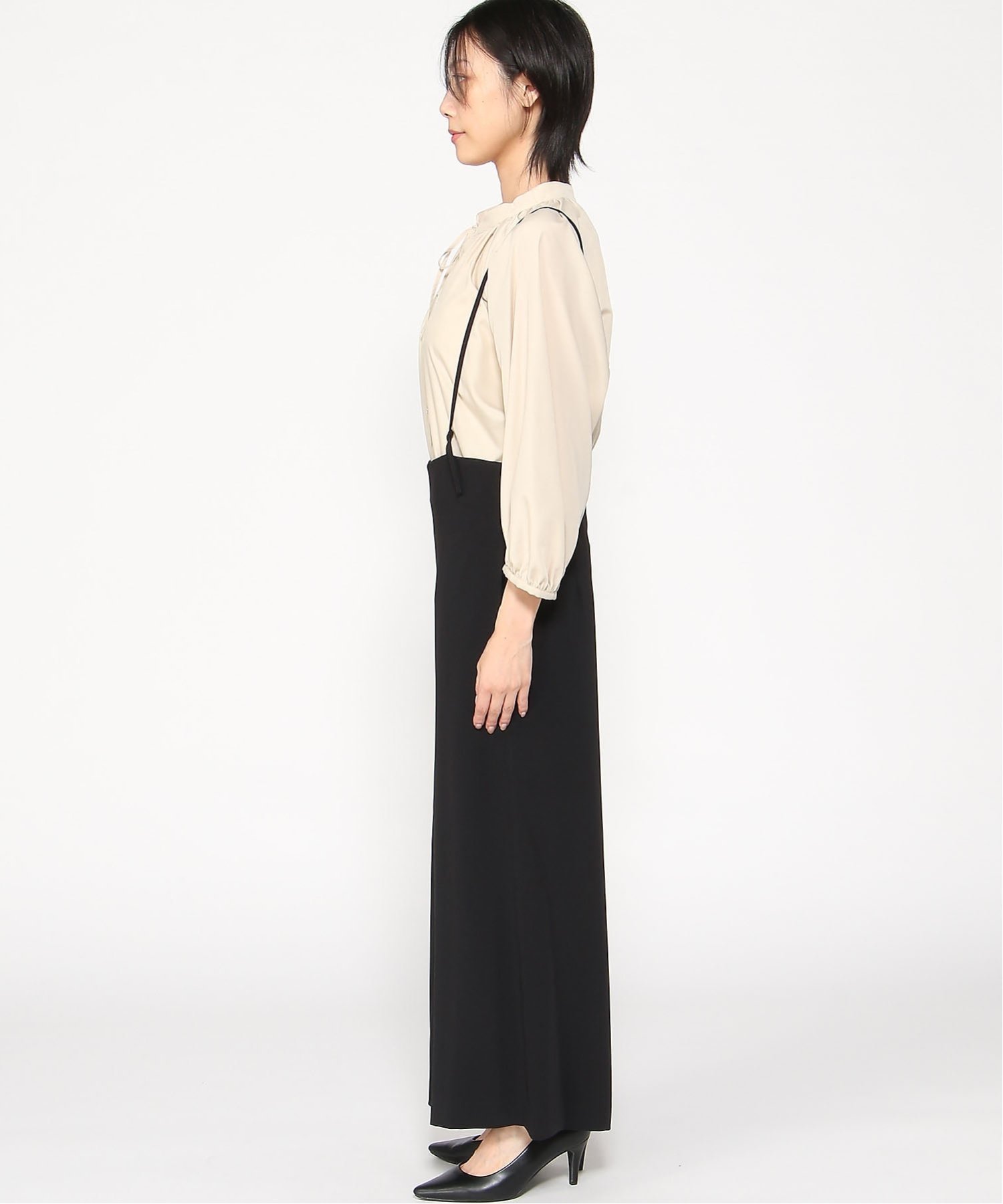 【SALE／30%OFF】Doubleface Tokyo サスペンダーワイドパンツ ダブルフェーストーキョー パンツ その他のパンツ ブラウン ブラック【送料無料】
