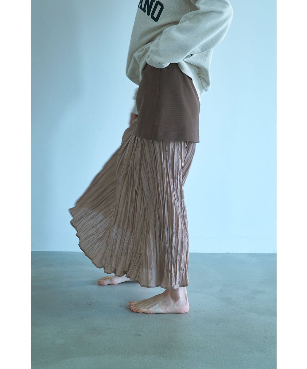 marjour DOCKING LAYERED SKIRT マージュール スカート ミディアムスカート ブラウン ブラック