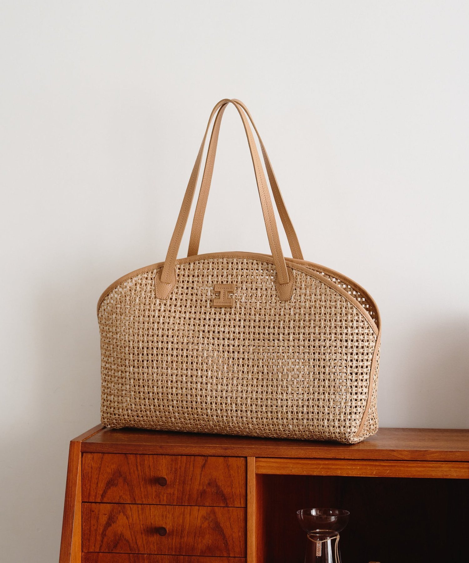 IACUCCI アクイローネ PAGLIA CATENA/CERVO イアクッチ バッグ トートバッグ ブラウン