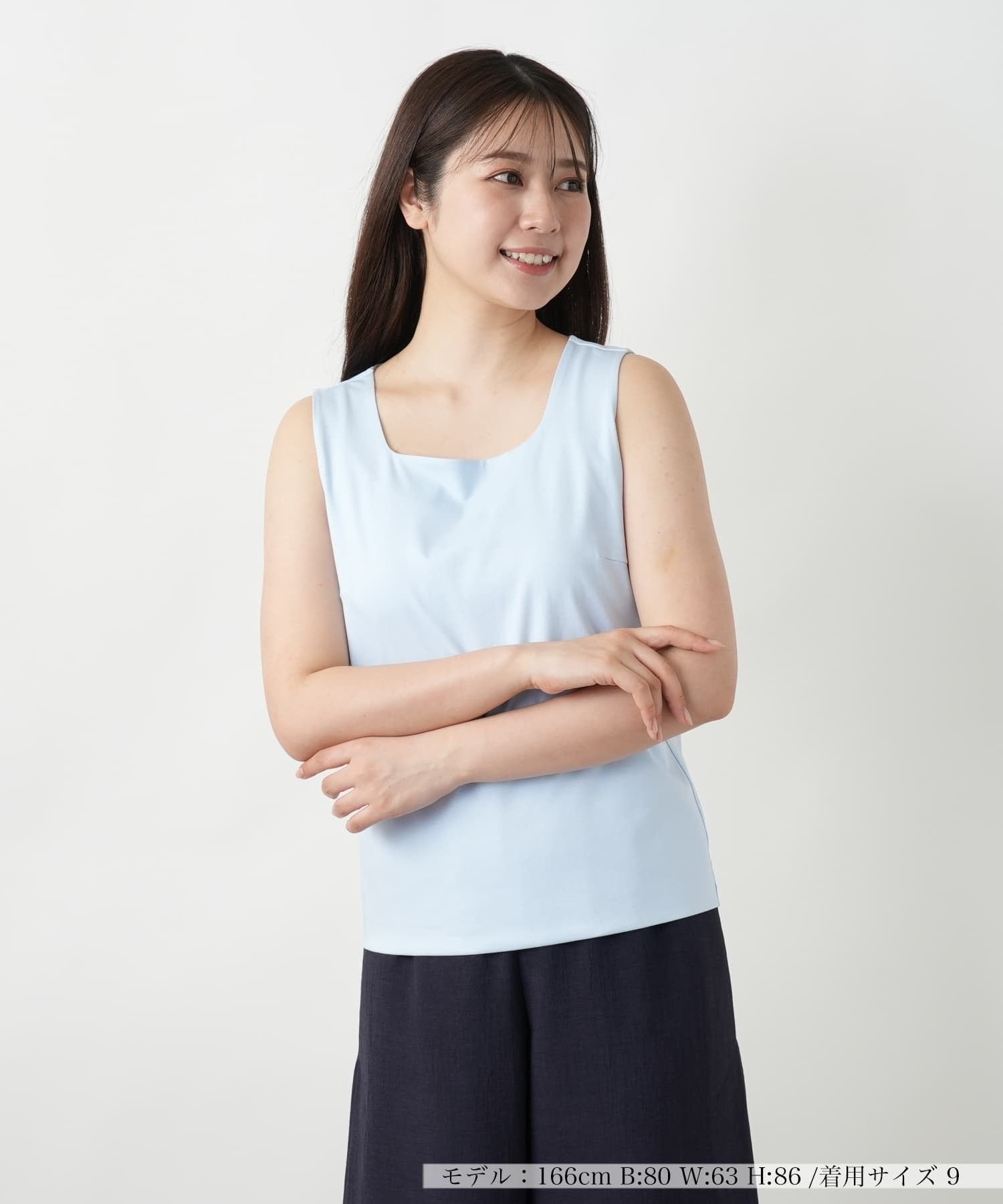 Leilian タンクトップ レリアン トップス カットソー・Tシャツ ホワイト パープル
