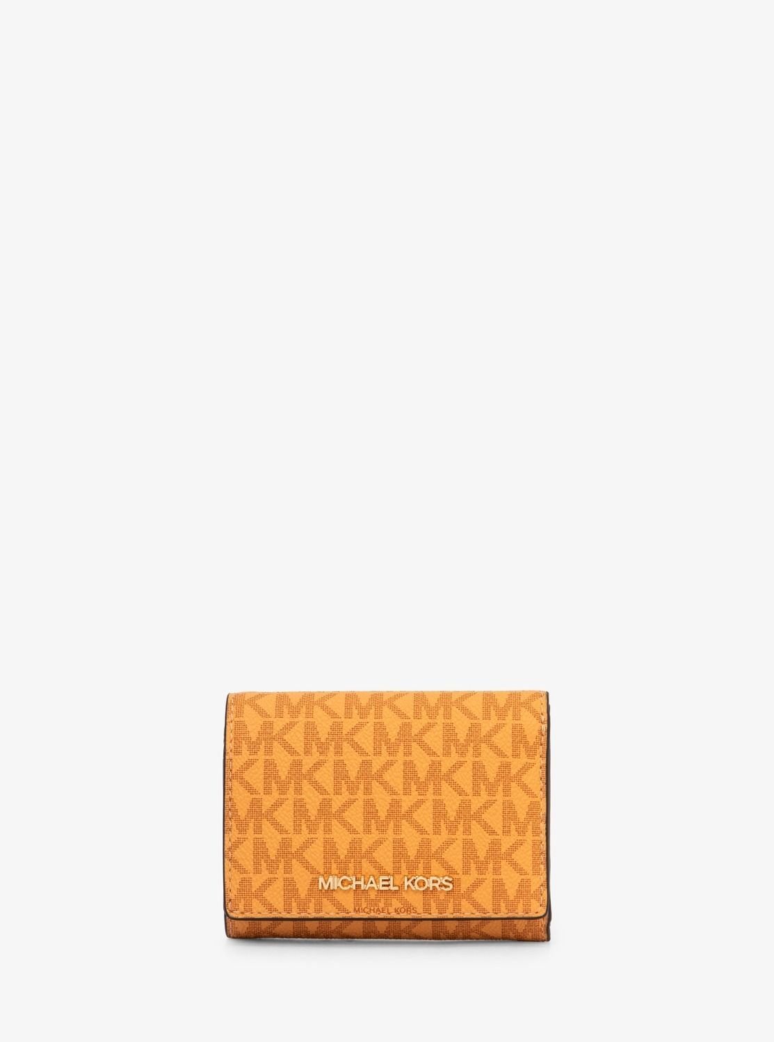 【SALE／75%OFF】MICHAEL KORS JET SET TRAVEL コンパクト ウォレット ミディアム - MKシグネチャー マイケルコース マイケル・コース 財布・ポーチ・ケース 財布 イエロー【送料無料】