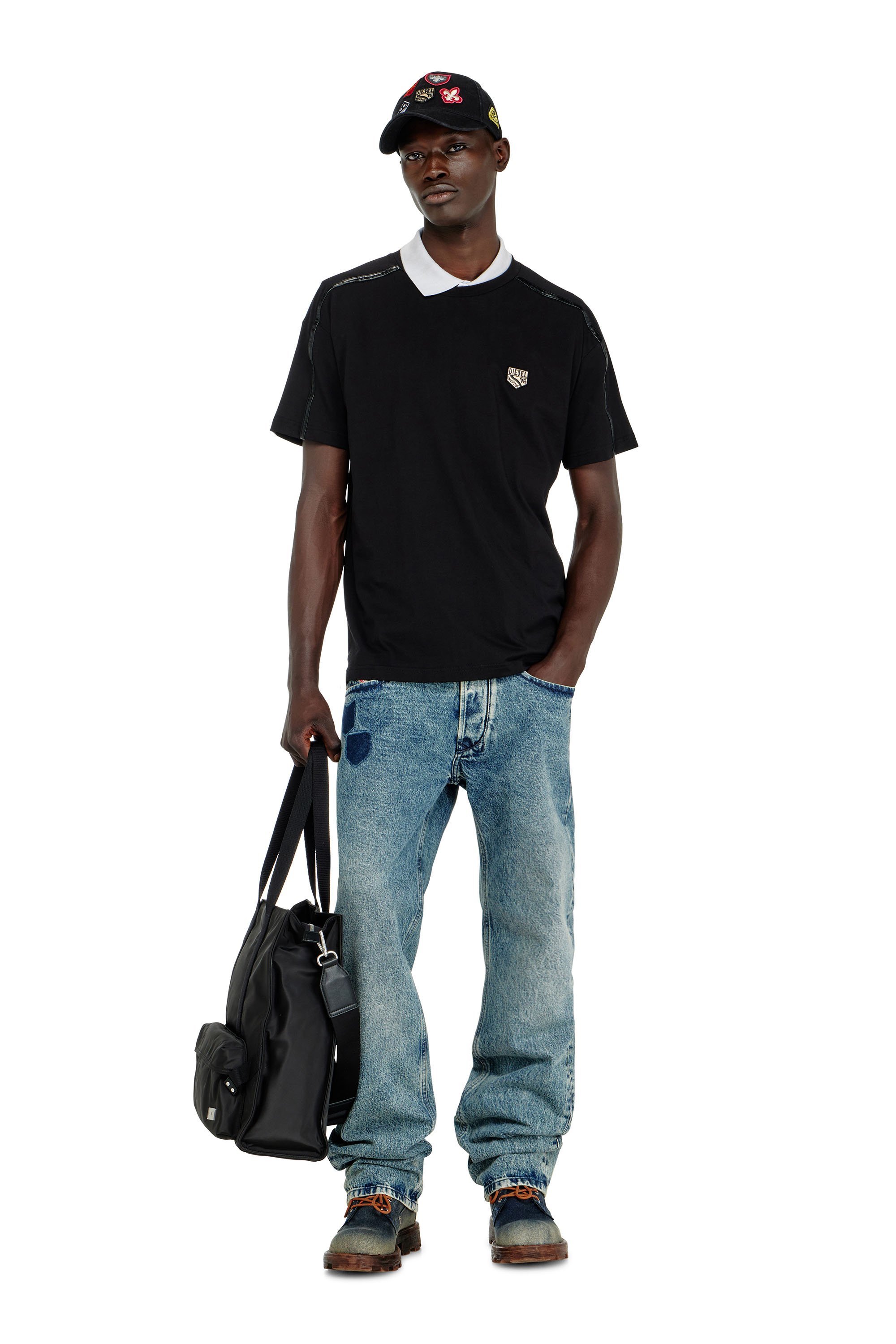 メンズ Tシャツ T-NORM-FL ディーゼル トップス カットソー・Tシャツ ブラック