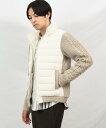 タケオキクチ アウター メンズ 【SALE／44%OFF】TAKEO KIKUCHI 【Sサイズ~】ニットコンビ ダウン ブルゾン タケオキクチ ジャケット・アウター ブルゾン・ジャンパー ホワイト ブラック【送料無料】