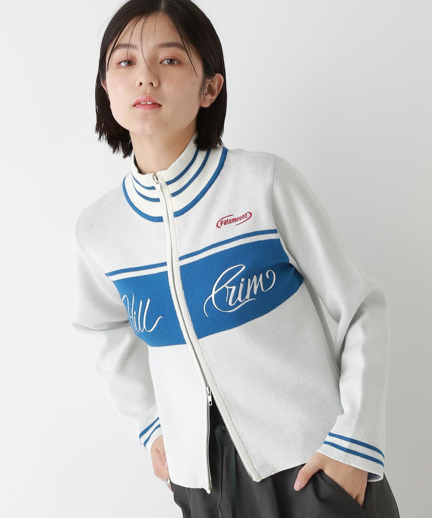 【SALE／50%OFF】RAGEBLUE モーターサイクル/Wジップバイカラーニット レイジブルー トップス ニット ..