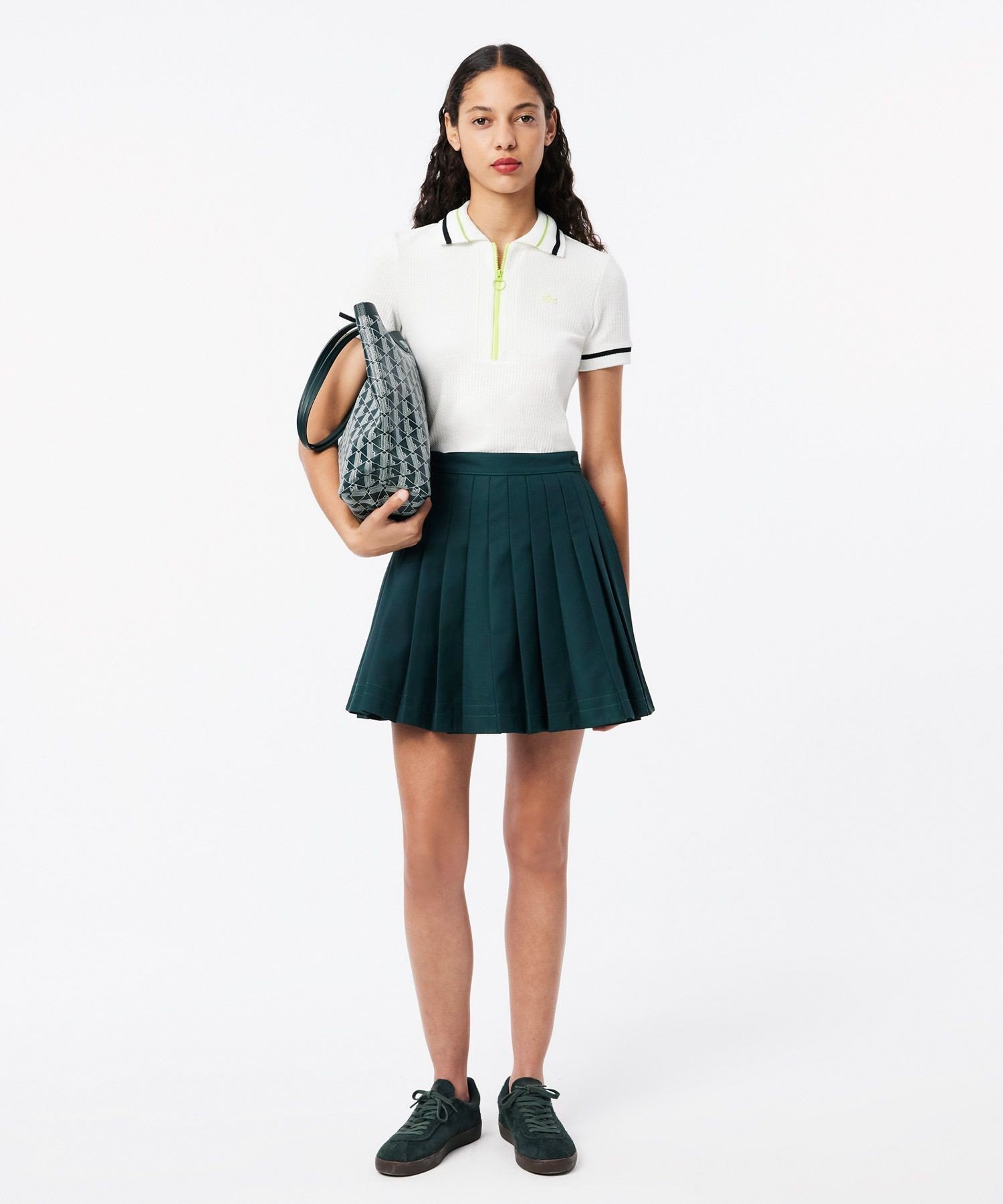 【SALE／40%OFF】LACOSTE ミッドサイツイルテニス ミニスカート / プリーツスカート ラコステ スカート その他のスカート グリーン【送料無料】