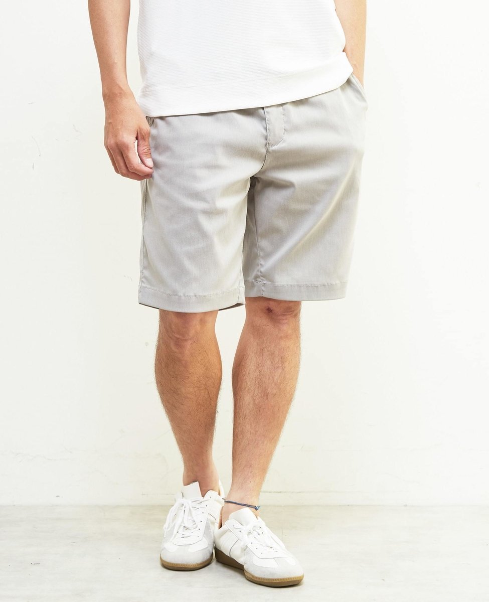 MEN'S MELROSE メランジハイパーストレッチショートパンツ メンズメルローズ パンツ その他のパンツ ブラック ネイビー ベージュ