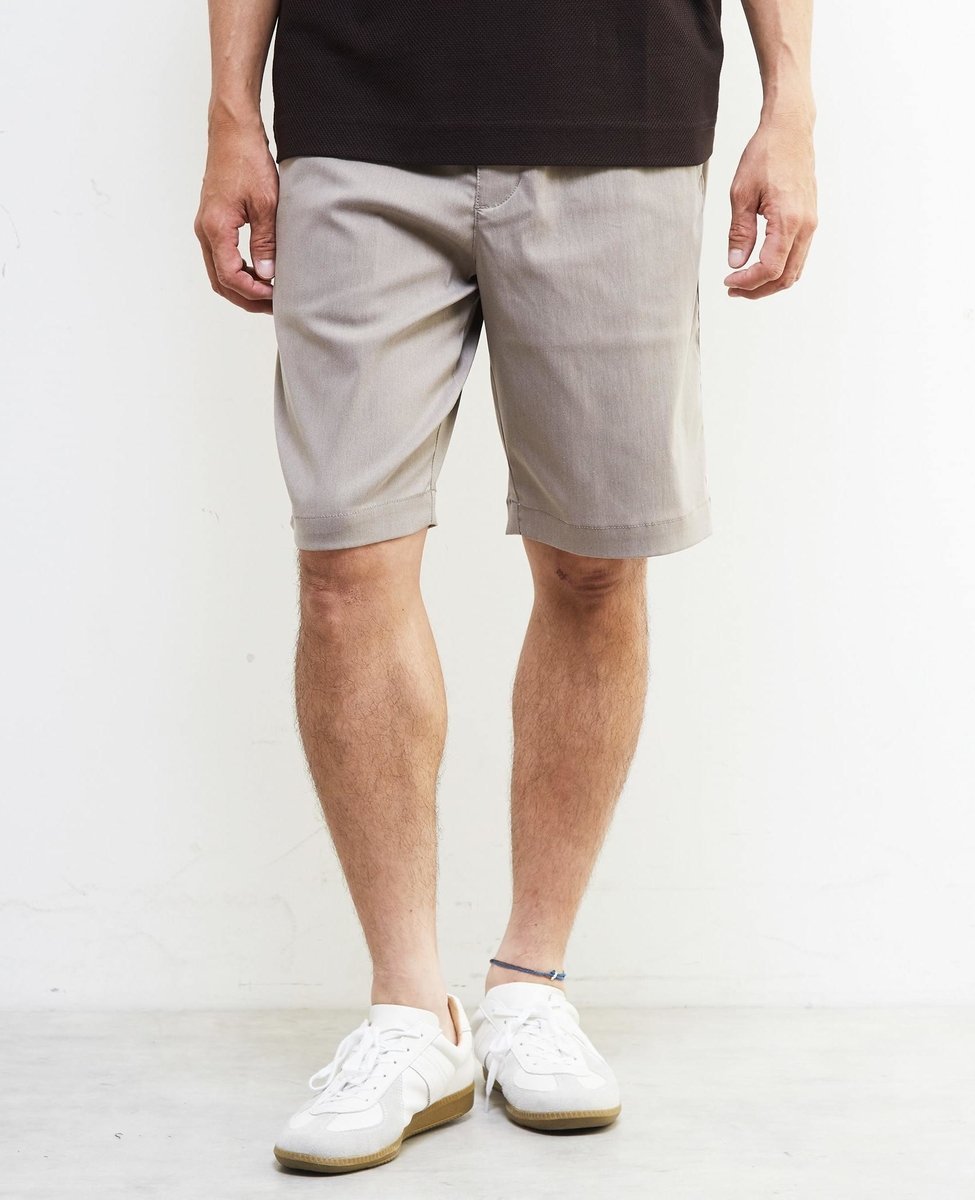 MEN'S MELROSE メランジハイパーストレッチショートパンツ メンズメルローズ パンツ その他のパンツ ブラック ネイビー ベージュ