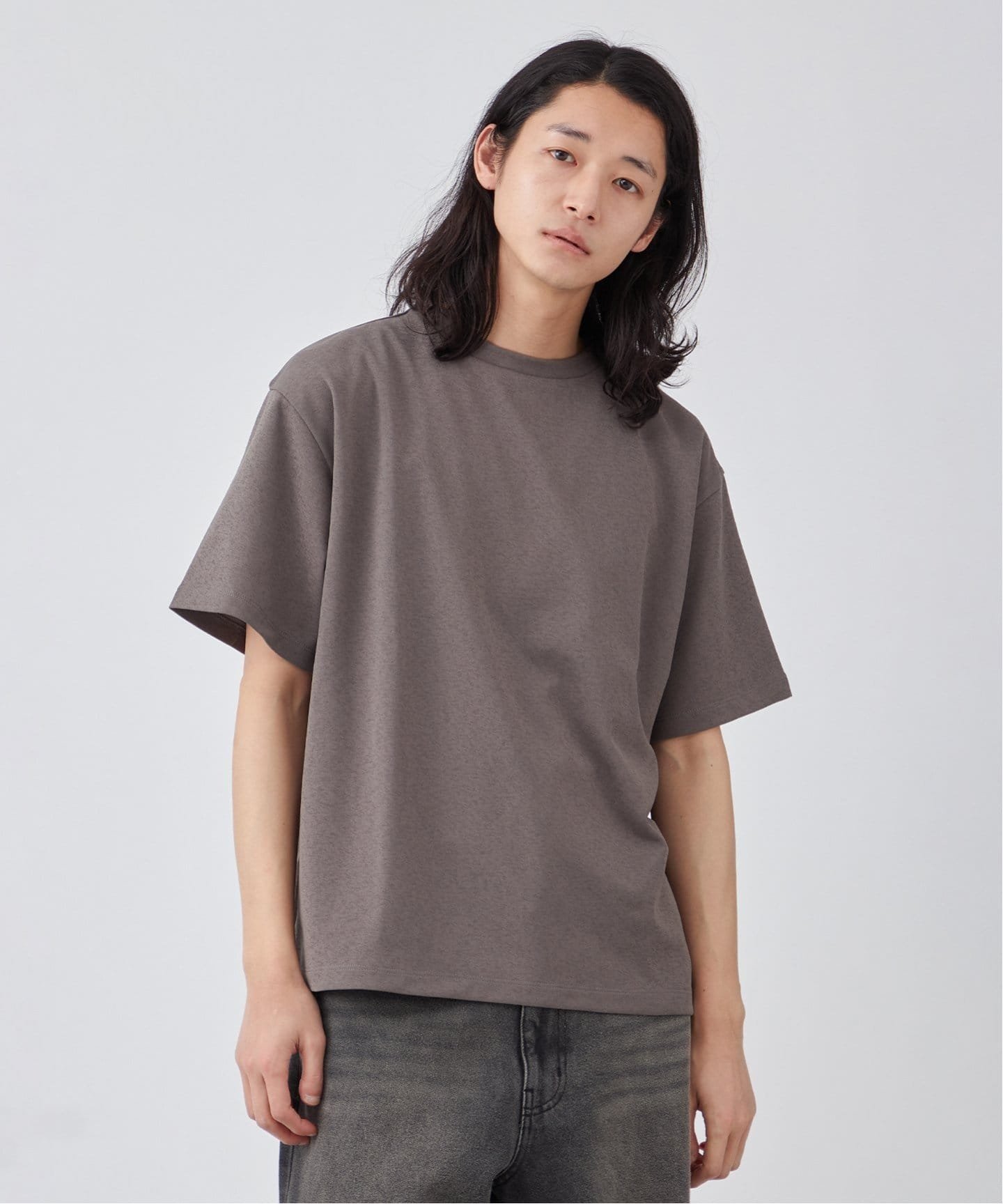 B.C STOCK 《追加》【吸水速乾】スラブドライ ポンチ クルーネックTシャツ ベーセーストック トップス カットソー・Tシャツ グレー ベージュ ネイビー【送料無料】