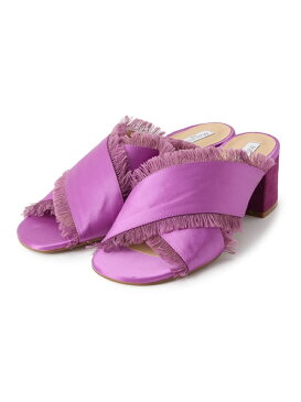 【SALE/60%OFF】anatelier MARIELA(マリエラ) サテンサンダル アナトリエ シューズ サンダル/ミュール パープル ブルー【送料無料】