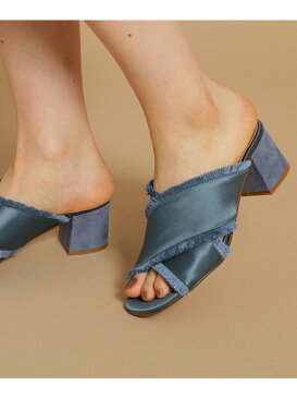 【SALE/60%OFF】anatelier MARIELA(マリエラ) サテンサンダル アナトリエ シューズ サンダル/ミュール パープル ブルー【送料無料】
