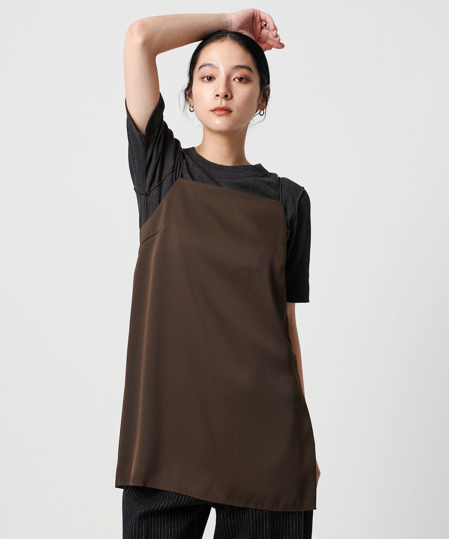 【SALE／70%OFF】BEAUTY&YOUTH UNITED ARROWS ポリエステルツイル キャミソール ユナイテッドアローズ アウトレット トップス キャミソール ブラウン ネイビー stylife-15502514 Rakuten Fashion サンプル画像2