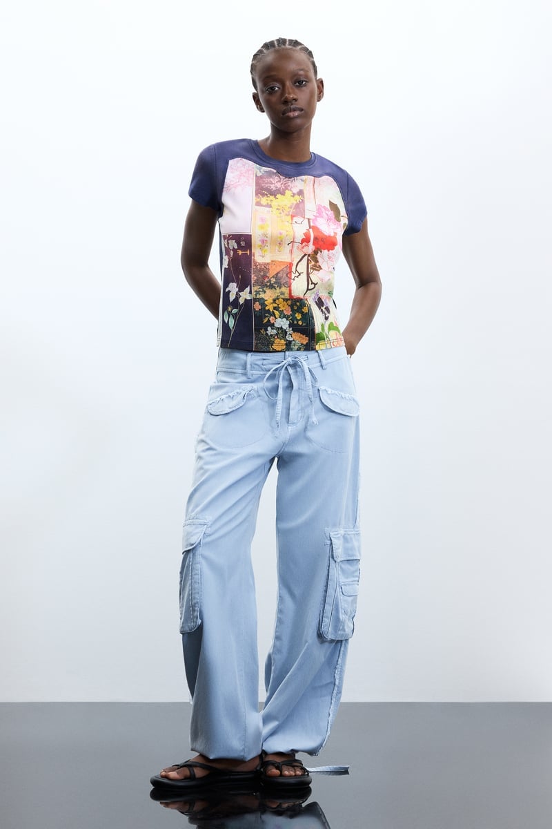 プリントTシャツ デシグアル トップス カットソー・Tシャツ ネイビー