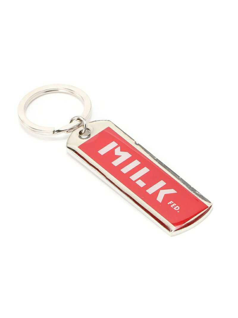 【SALE／30%OFF】MILKFED. SILVER KEY TAG BAR ミルクフェド ファッション雑貨 チャーム・キーチェーン レッド ブラック