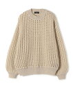 【SALE/60%OFF】SHIPS WOMEN SHIPS Primary Navy Label:<手洗い可能>メッシュ ニット プルオーバー シップス トップス ニット レッド ベージュ【送料無料】(4)