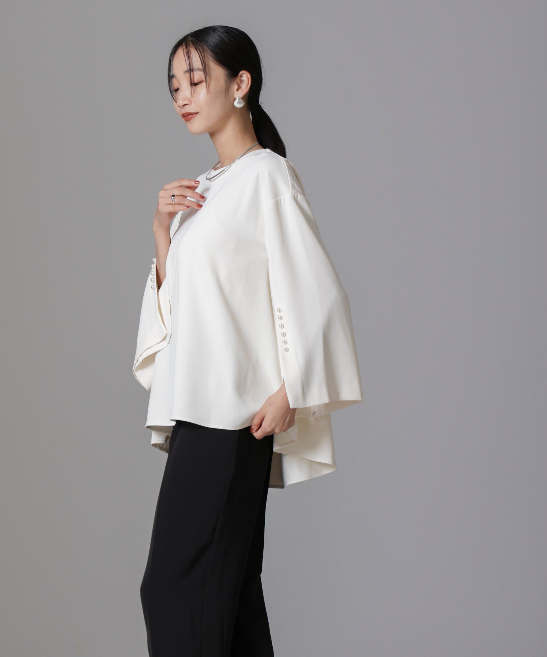 NANO universe troisiemechaco/DOUBLE CLOTH セットアップパンツ ナノユニバース パンツ その他のパンツ ブラック