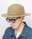 ReqHatter ハット メンズ 帽子 サファリハット つば広 無地 シンプル ウール 秋 冬 エー.エム.エス. 帽子 ハット ベージュ ブラック カーキグ...