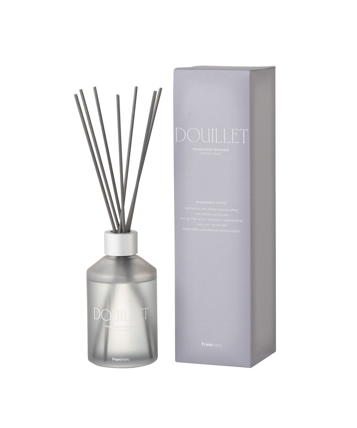 Francfranc ドゥイエ フレグランスディフューザ- グレー(ホワイトムスク) フランフラン インテリア・生活雑貨 ディフューザー・お香・アロマオイル・キャンドル グレー